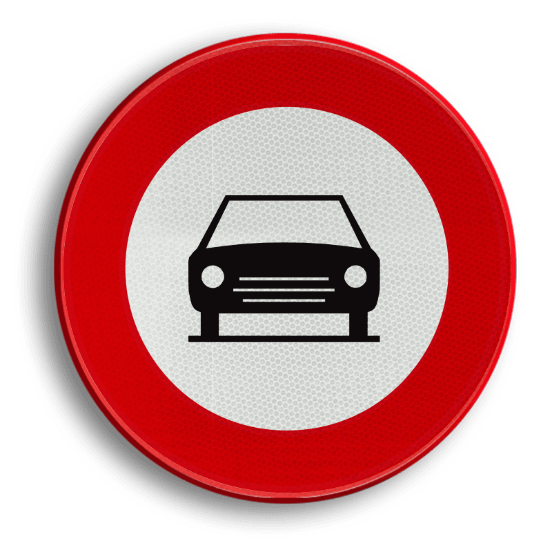 Verbodsbord C5 Verboden toegang voor voertuigen Kopen?