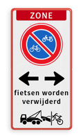 Koptekst + Verkeersteken + Pictogram + 2 tekstregels + Ondertekst
