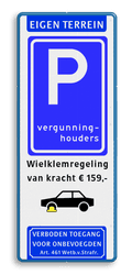 Koptekst - Verkeersteken E - 2 tekstregels - Pictogram - Ondertekst